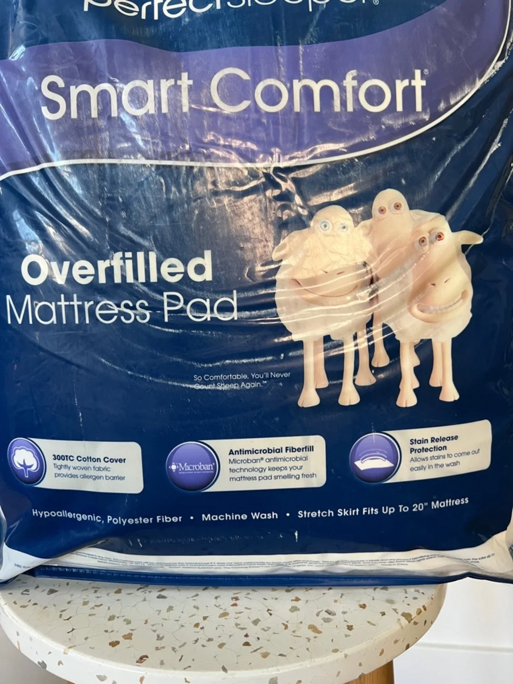 NWT King Size Serta - Perfect Sleeper Smart Comfort Overfilled Mattress Pad